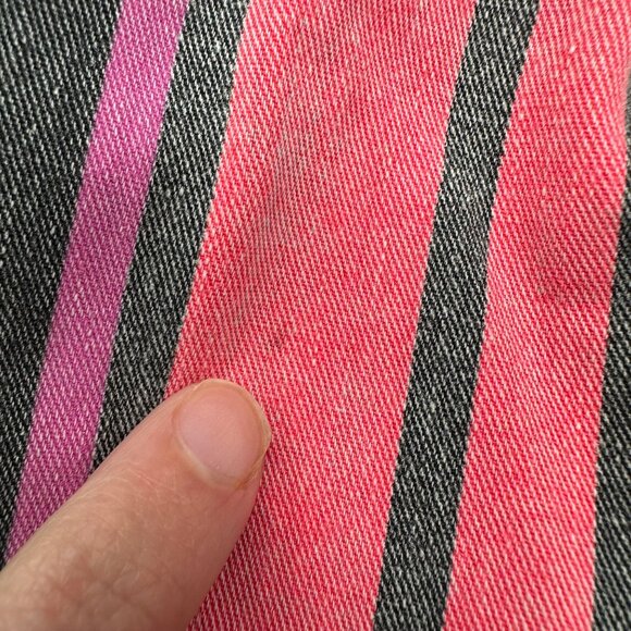 Vintage Wrangler Brushpopper 90s Western Shirt Pink Teal Stripe USA Rodeo Cowboy - Picture 10 of 12